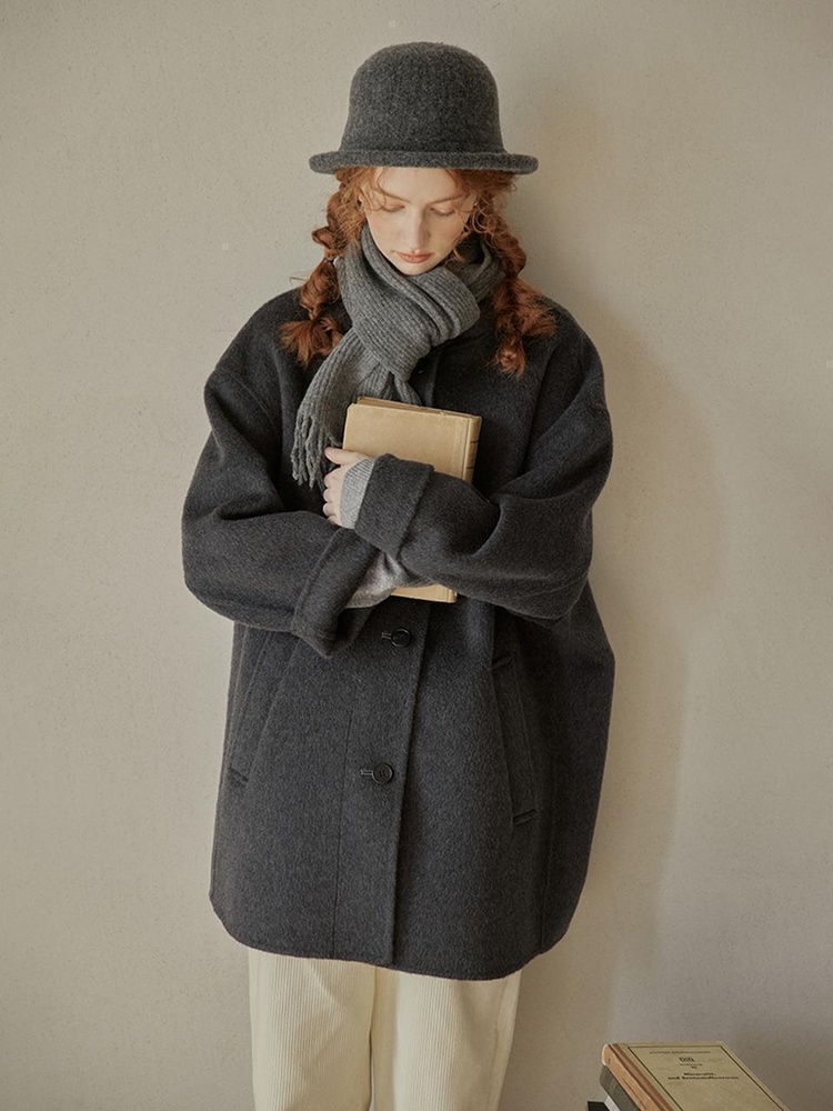 PM_Loose mid-length wool coat