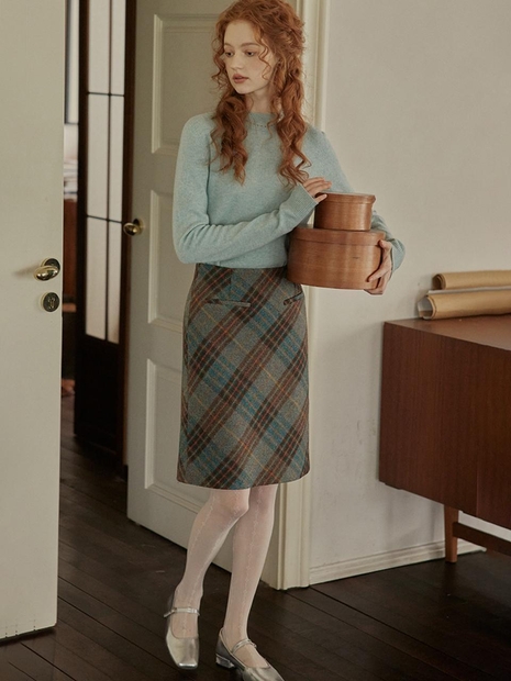 PM_Vintage plaid skirt