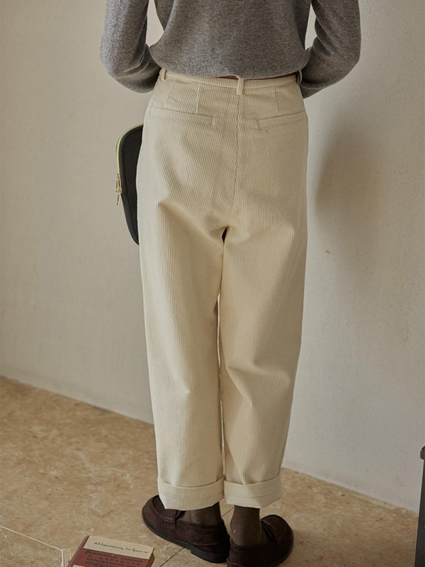 S 12/4 예약배송_PM_One tuck corduroy pants