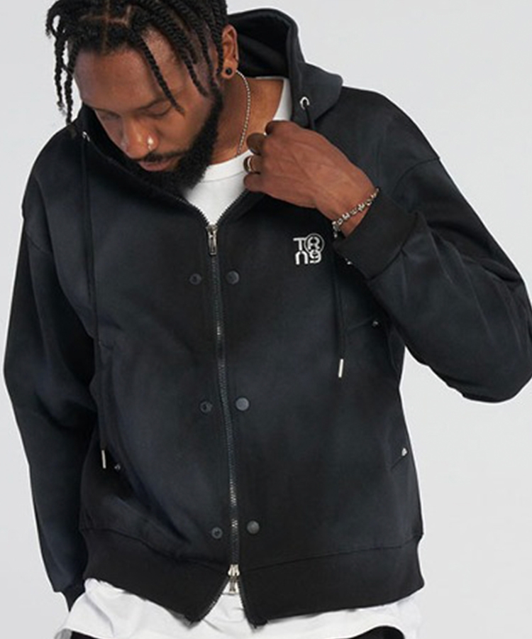  Spray-to-Way Hooded Zip-Up_Black