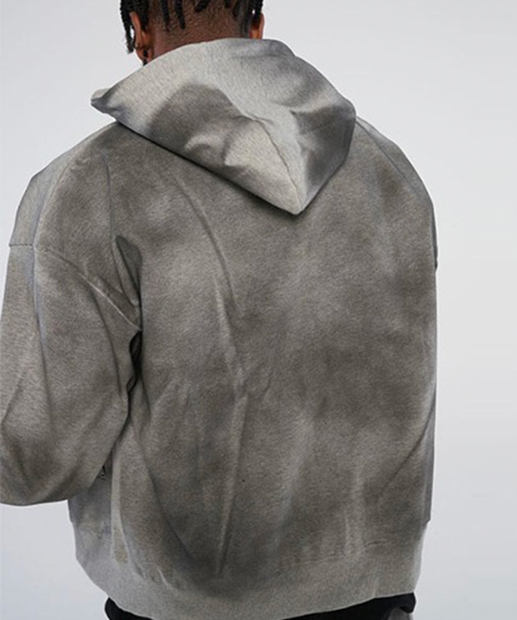 Spray-to-Way Hooded Zip-Up_Gray