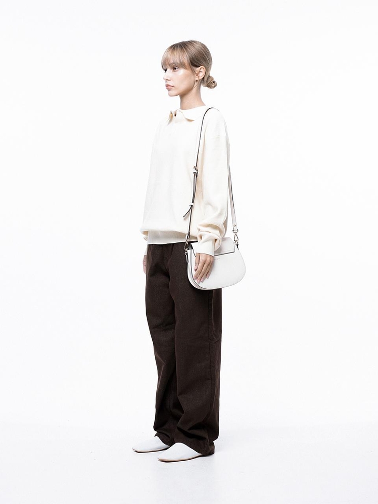 Soft Two-button Collar Knit - Ivory /W243TP09IV