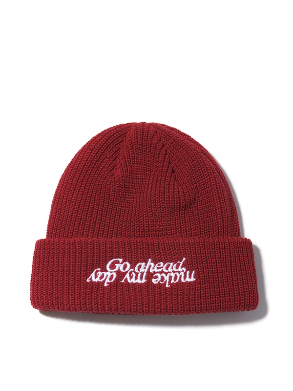 24 GO AHEAD BEANIE-BURGUNDY