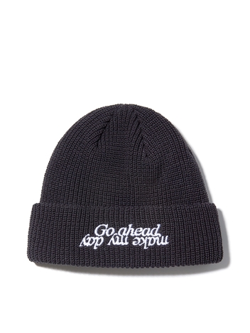 24 GO AHEAD BEANIE-CHARCOAL