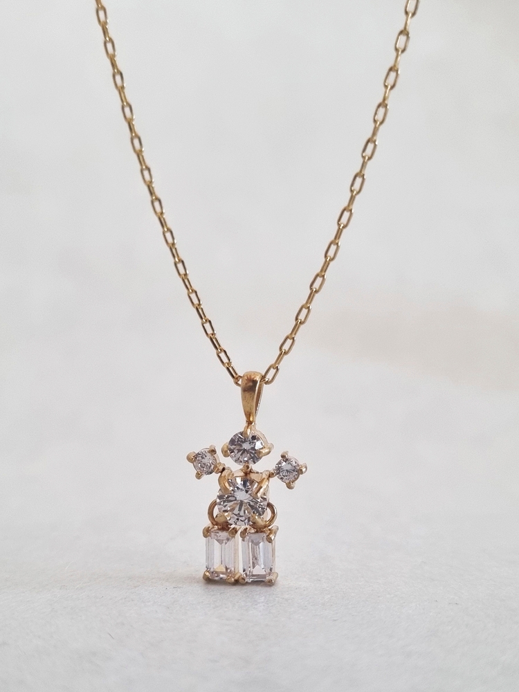 Gold Crystal Gingerman Necklace