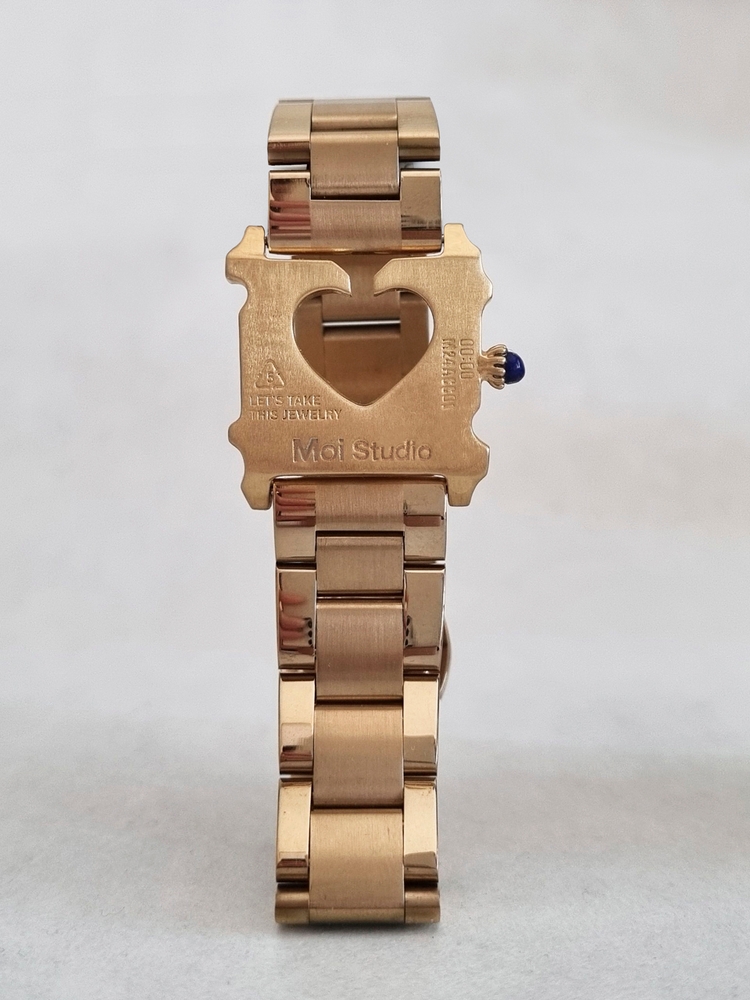 Gold Bread Clip Metal Watch Bracelet