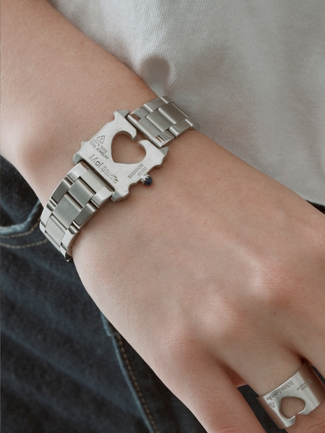 Silver Bread Clip Metal Watch Bracelet