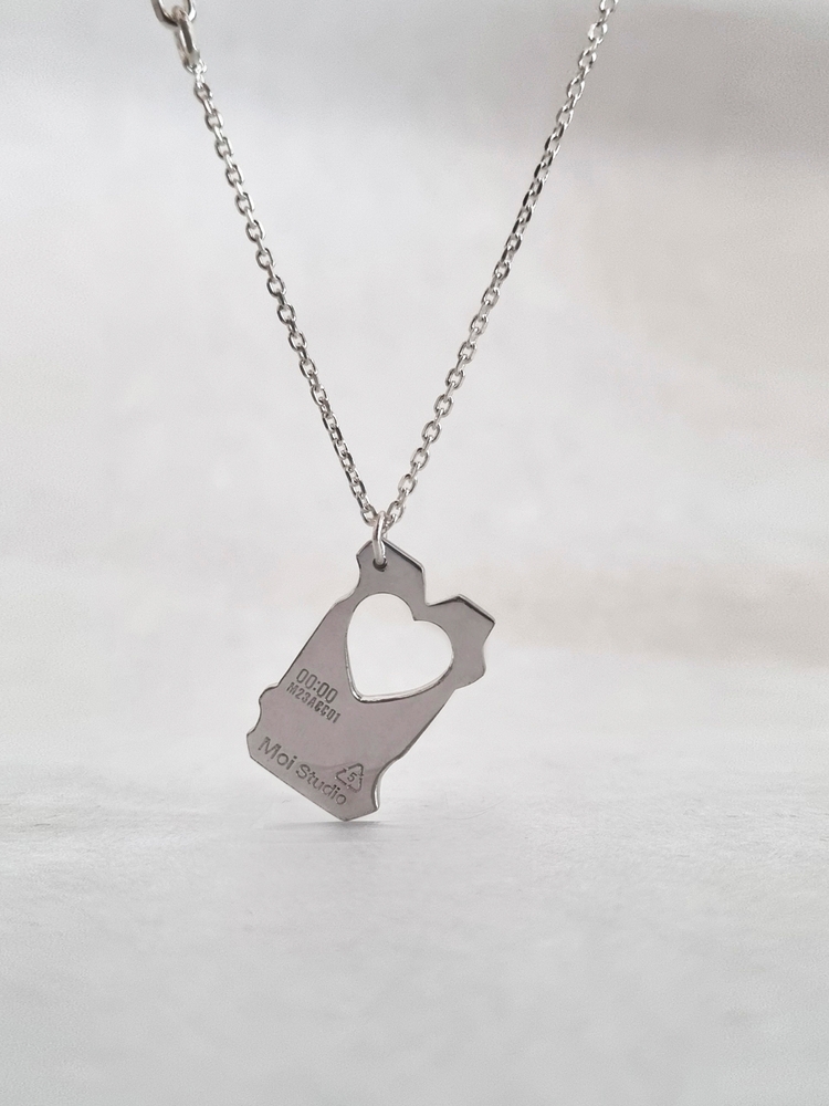 Silver Bread Clip Necklace