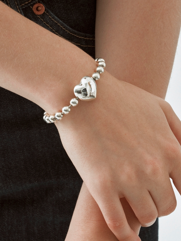 Heart Ball Chain Bracelet