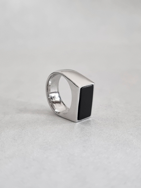 Silver Onyx Ring