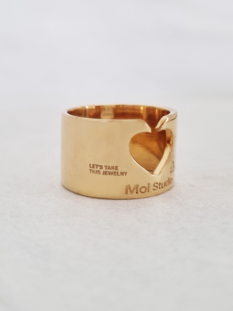 Gold Bread Clip Ring