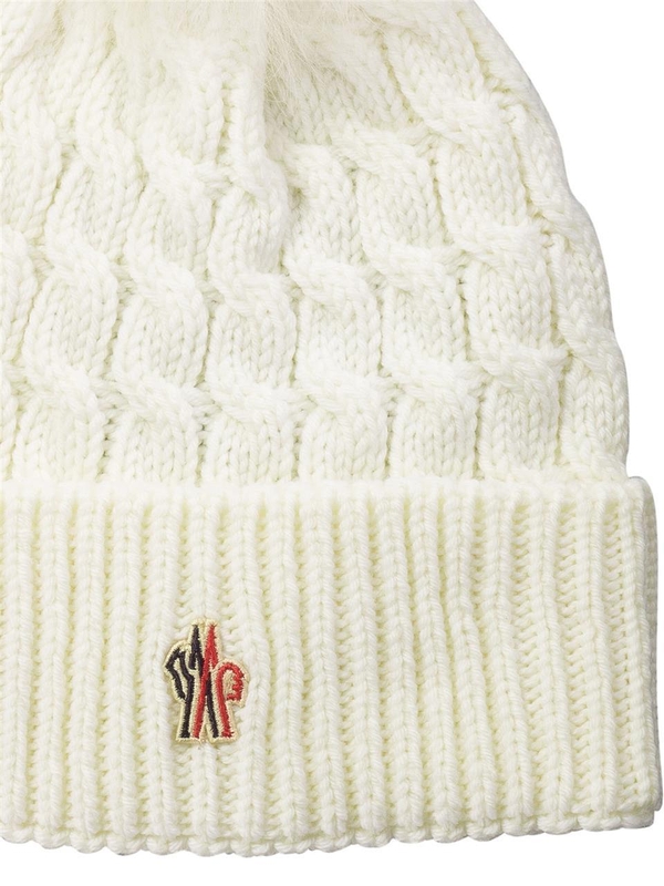 몽클레르 FW24 Wool beanie 3B00008-0402A002 White