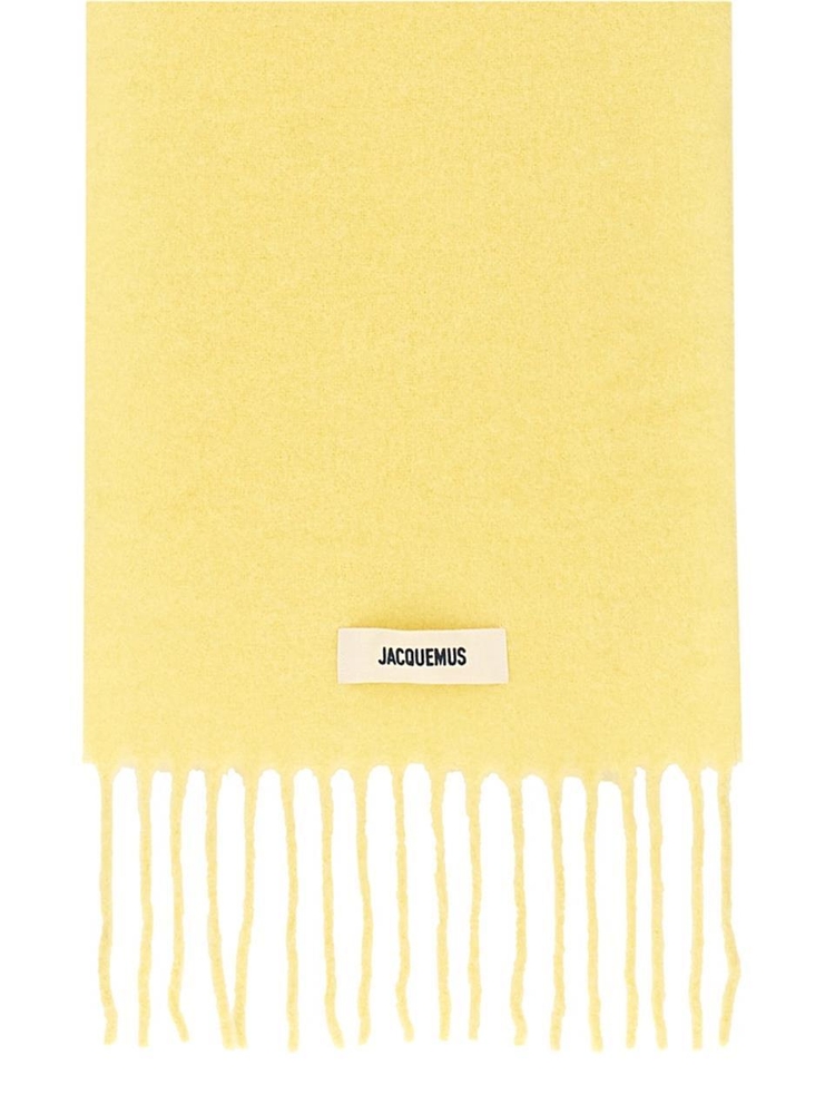 자크뮈스 FW24 SCARF WITH LOGO 236AC688_5087250 YELLOW