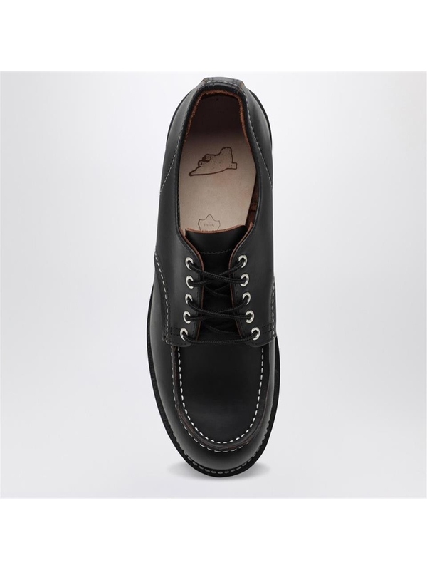 레드윙 FW24 Redwing 8090 Moc Toe Low black leather lace-up shoes 08090LE Black