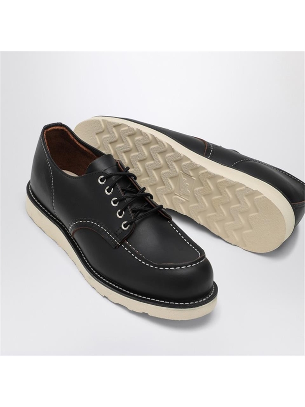 레드윙 FW24 Redwing 8090 Moc Toe Low black leather lace-up shoes 08090LE Black