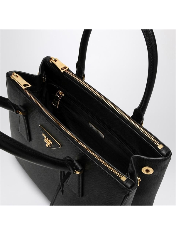 프라다 FW24 Prada Medium black Galleria bag in Saffiano 1BA863EOONZV Black