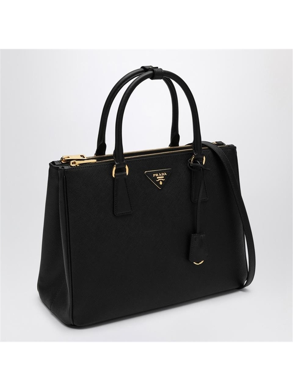 프라다 FW24 Prada Large black Galleria bag in Saffiano 1BA274EOONZV Black