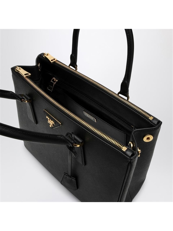 프라다 FW24 Prada Large black Galleria bag in Saffiano 1BA274EOONZV Black