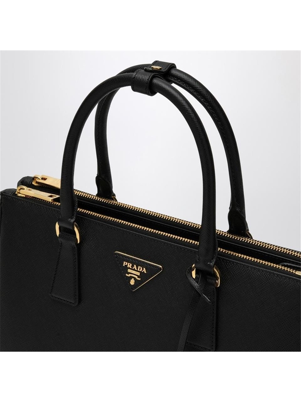 프라다 FW24 Prada Large black Galleria bag in Saffiano 1BA274EOONZV Black