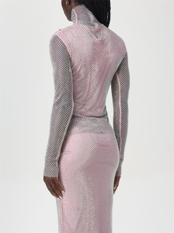 막스마라 스포트막스 FW24 Sportmax Mesh Turtleneck Top 2422936011600 002 Pink