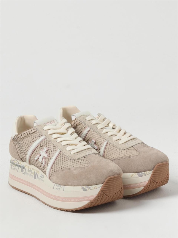 프리미아타 FW24 Beth Premiata Leather Sneakers BETH  7039 Beige