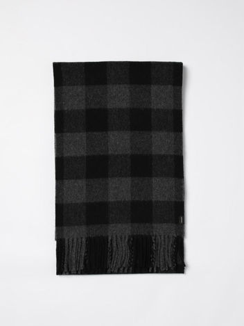 울리치 FW24 Woolrich Checked Wool Scarf CFWOAC0305MRUT3892 1084 Black