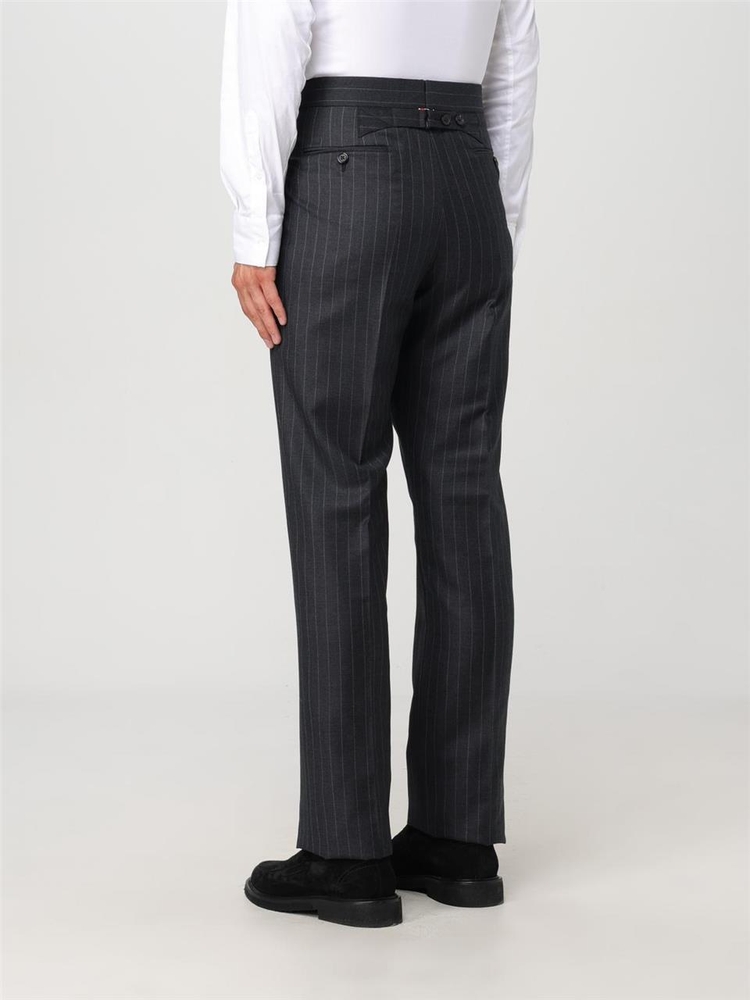 톰 브라운 FW24 Thom Browne tailored trousers in pinstriped wool MTC001A07482 25 Anthracite