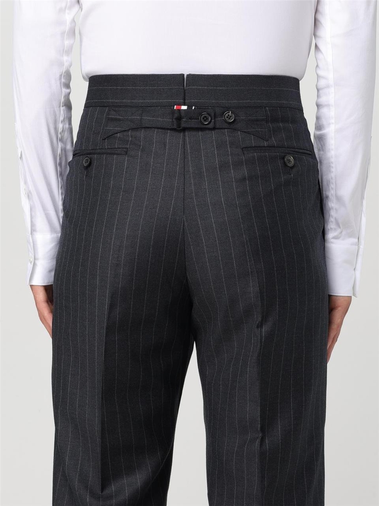 톰 브라운 FW24 Thom Browne tailored trousers in pinstriped wool MTC001A07482 25 Anthracite