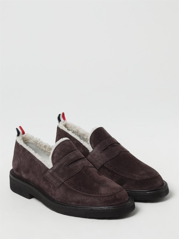 톰 브라운 FW24 Penny Thom Browne Suede Loafer MFF001GL0037 208 Dark Brown