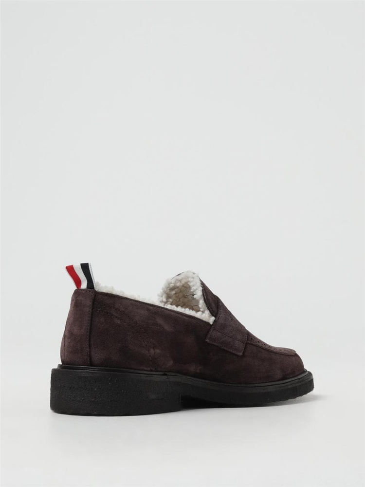 톰 브라운 FW24 Penny Thom Browne Suede Loafer MFF001GL0037 208 Dark Brown