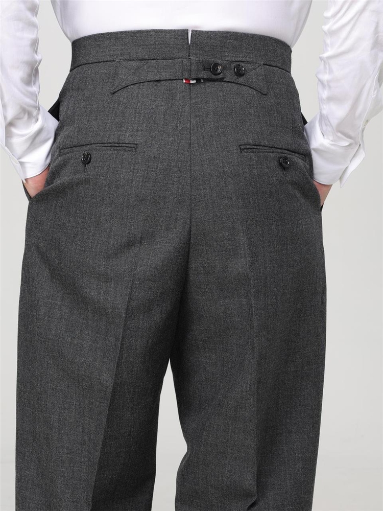 톰 브라운 FW24 Thom Browne Tailored Trousers in Virgin Wool MTC226AF0582 25 Gray