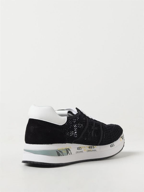 프리미아타 SS24 Conny Var Premiata sneakers in perforated leather CONNY  6347 Black