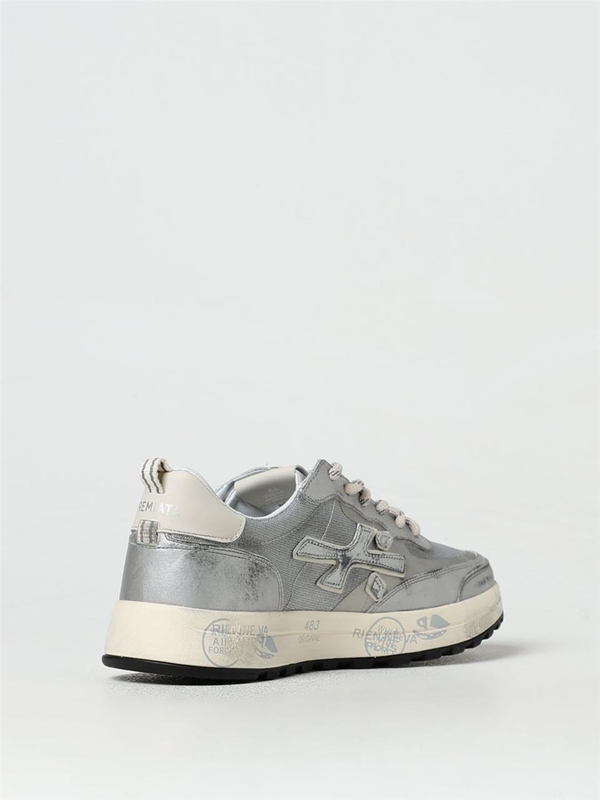 프리미아타 SS24 Nous Premiata Sneakers in used leather NOUS  6654 Silver