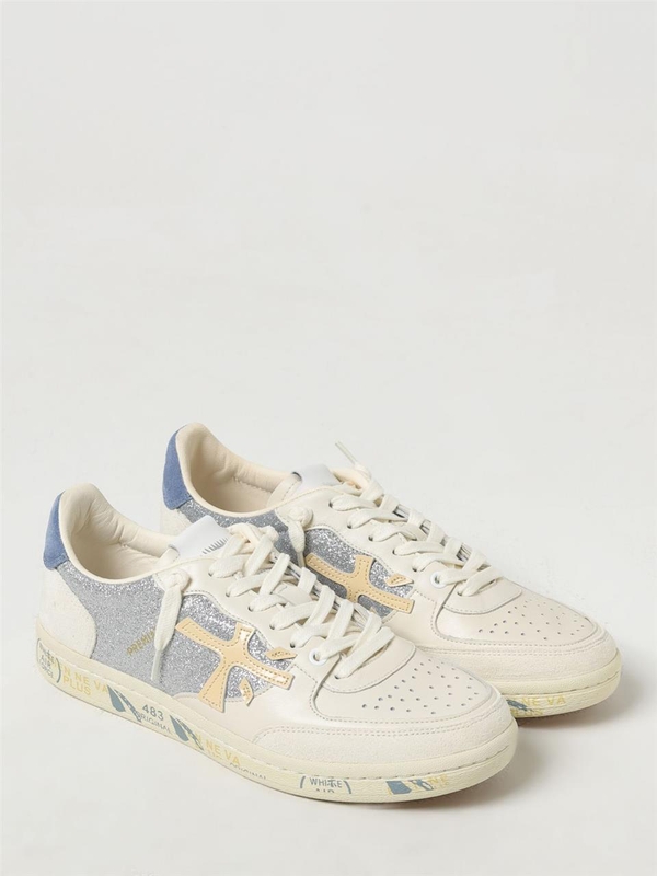 프리미아타 SS24 Sneakers Bskt Clayd Premiata in pelle scamosciata e nappa BSKTCLAD BSK 6813 Silver