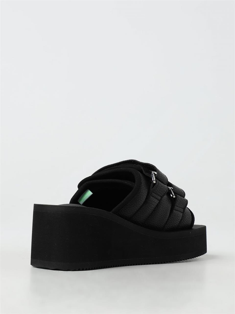 수이코크 SS24 Moto Acab Suicoke Sandal in grained synthetic leather and neoprene OH056A BLK Black