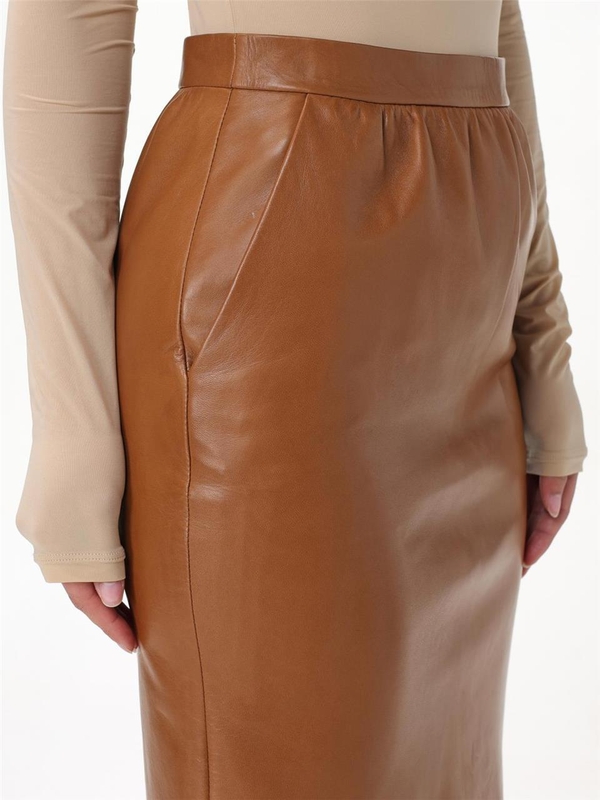 생로랑 SS24 Saint Laurent Leather Skirt 784247Y5OA2 2576 Leather