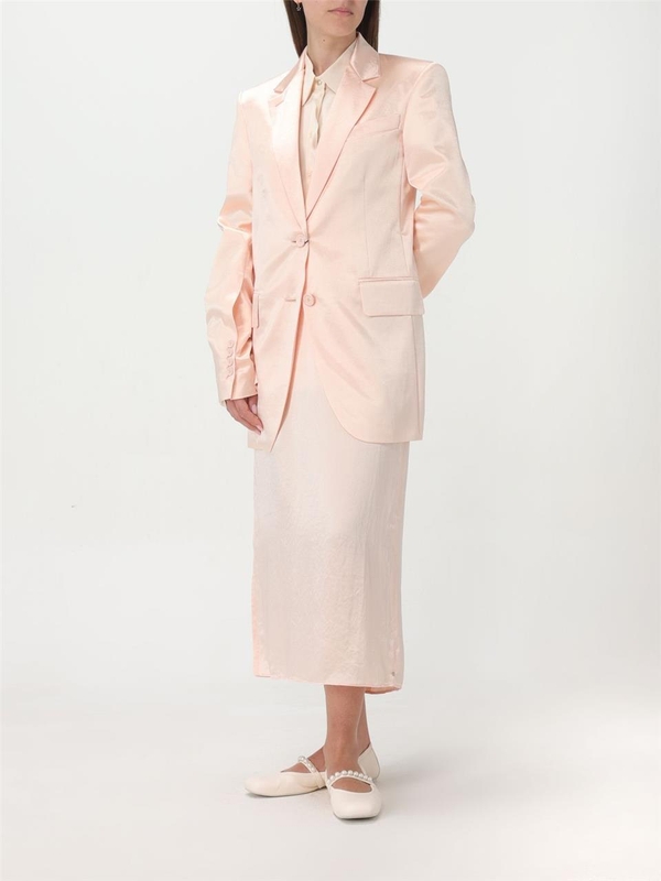 막스마라 스포트막스 SS24 Sportmax Satin Blazer 2412041072600 002 Powder Pink