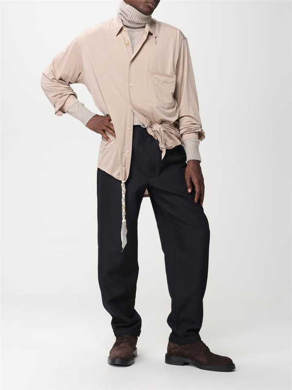 마리아노 FW23 Magliano shirt in stretch cupro with drawstring Q28013425LH25 52 Beige