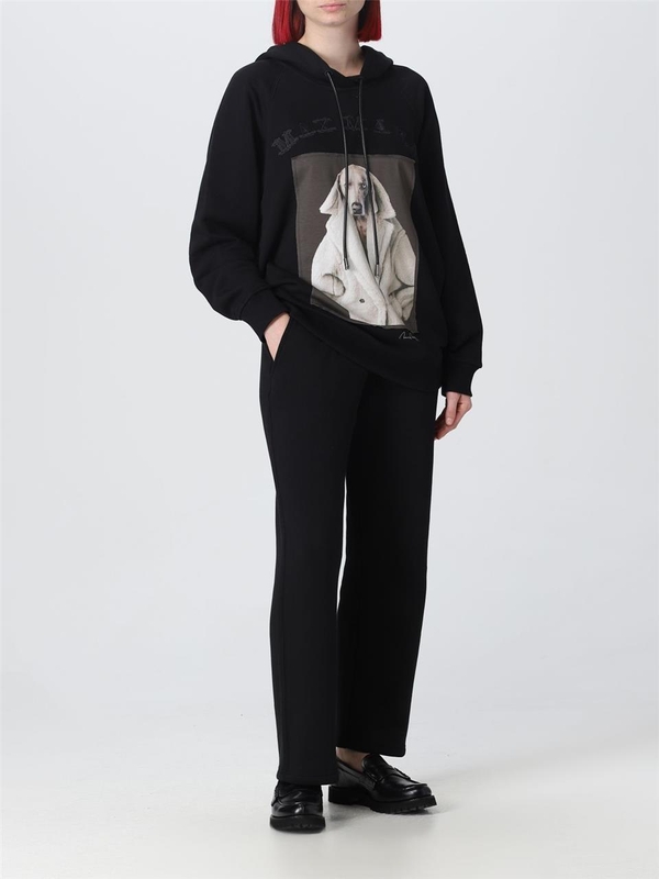 S 막스마라 FW23 S Max Mara trousers in stretch cotton 2397860139600 003 Black