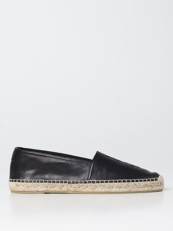 생로랑 FW23 Saint Laurent Grained Leather Espadrilles 5096160AS00 1000 Black