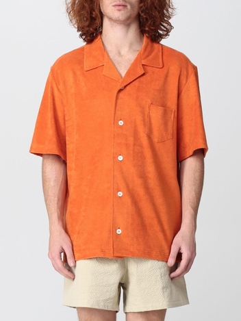 하울린 SS23 Howlin Mens Shirt Cocktail In Towel Tangerine Dream Orange