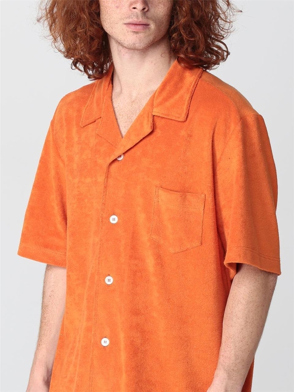 하울린 SS23 Howlin Mens Shirt Cocktail In Towel Tangerine Dream Orange