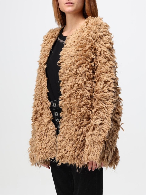 핀코 FW24 Pinko coat in wool blend shearling 103928A22B L29 Beige