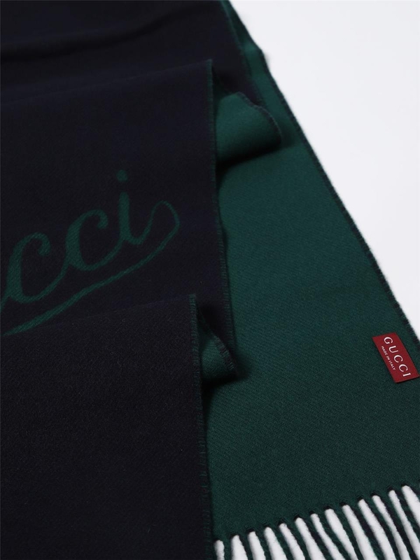 구찌 FW24 Gucci Mens Scarf 7952734GAIM 4166 Navy Blue