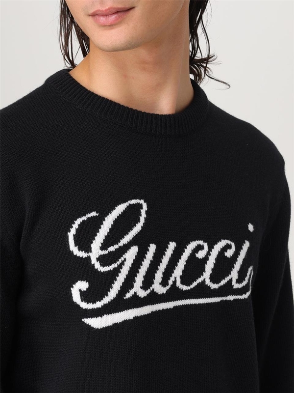 구찌 FW24 Gucci Mens Sweater 795347XKD74 1070 Black