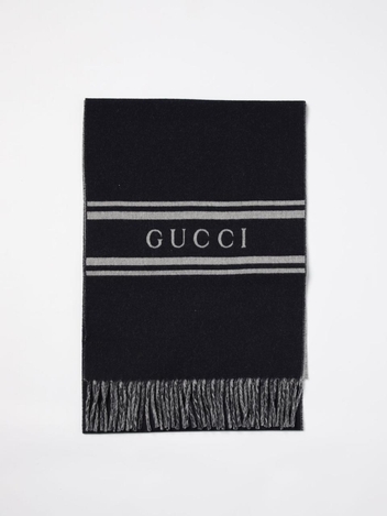 구찌 FW24 Gucci Mens Scarf 7953044GA17 4162 Blue