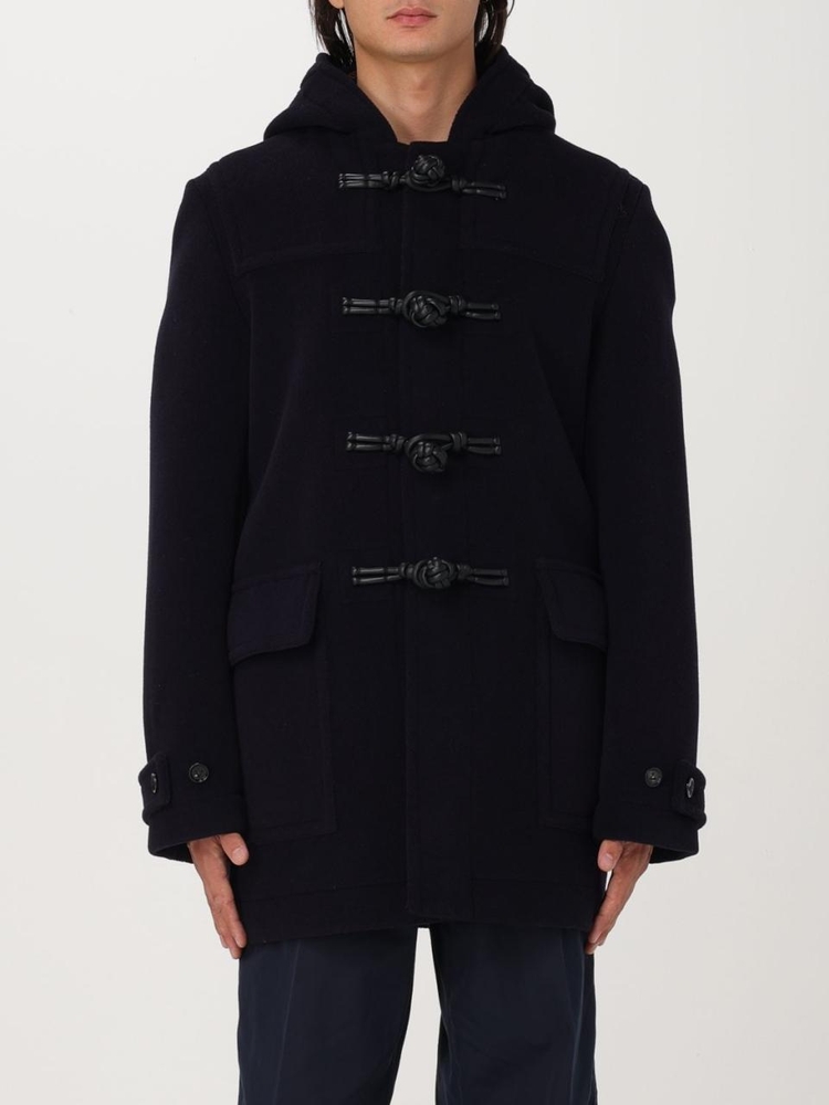 보테가베네타 FW24 Bottega Veneta Wool Coat 792954V4BQ0 4003 Navy Blue