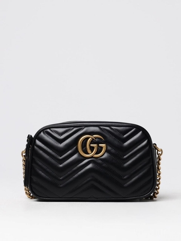 구찌 FW24 Gucci GG Marmont bag in quilted nappa 447632DTD1T 1000 Black