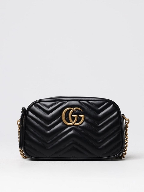 구찌 FW24 Gucci GG Marmont bag in quilted nappa 447632DTD1T 1000 Black