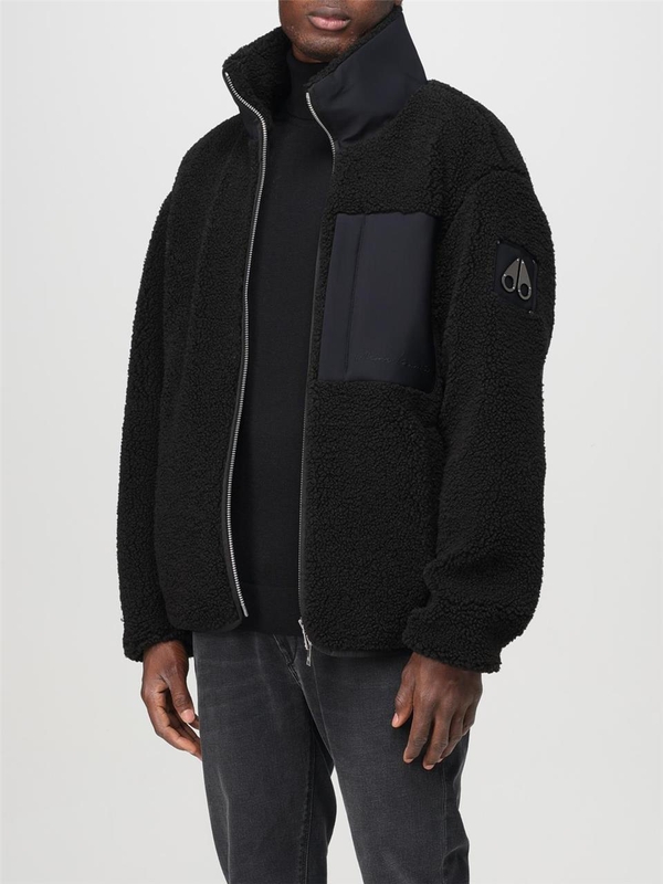 무스너클 FW24 Giacca Moose Knuckles in shearling M34MS607 292 Black